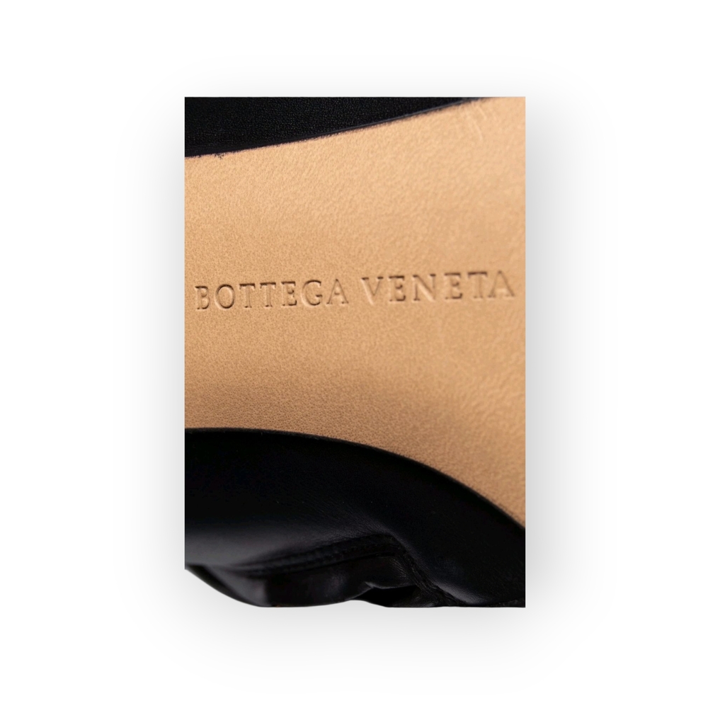 Bottega Veneta Black and Gold Heeled Boots - Picture 7 of 8